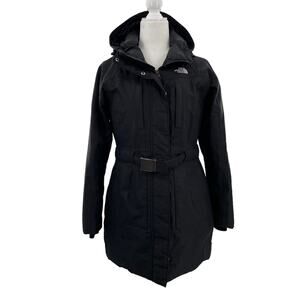 The North Face HYVENT Black Hooded Insulated Winter Outdoor Parker Coat S